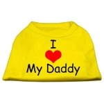 Mirage Pet Products 16-Inch I Love My Daddy Screen Print Shirts for Pets X-Large Yellow