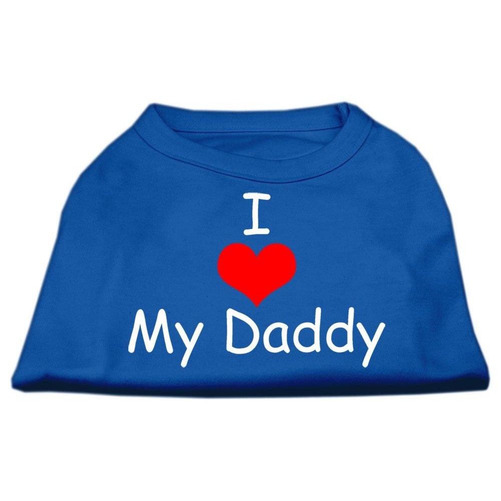 Mirage Pet Products 10-Inch I Love My Daddy Screen Print Shirts for Pets Small Blue