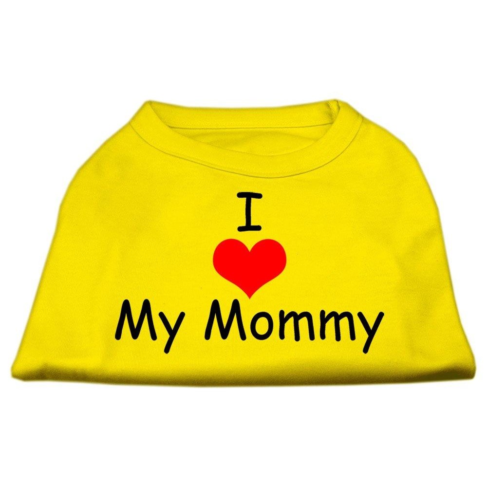 Mirage Pet Products 14-Inch I Love My Mommy Screen Print Shirts for Pets Large Yellow