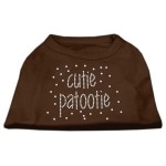 Mirage Pet Products cutie Patootie Rhinestone Shirt Small Brown