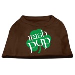 Mirage Pet Products 12-Inch Irish Pup Screen Print Shirt for Pets Medium Brown