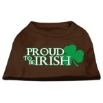 Mirage Pet Products 20-Inch Proud To Be Irish Screen Print Shirt for Pets 3X-Large Brown