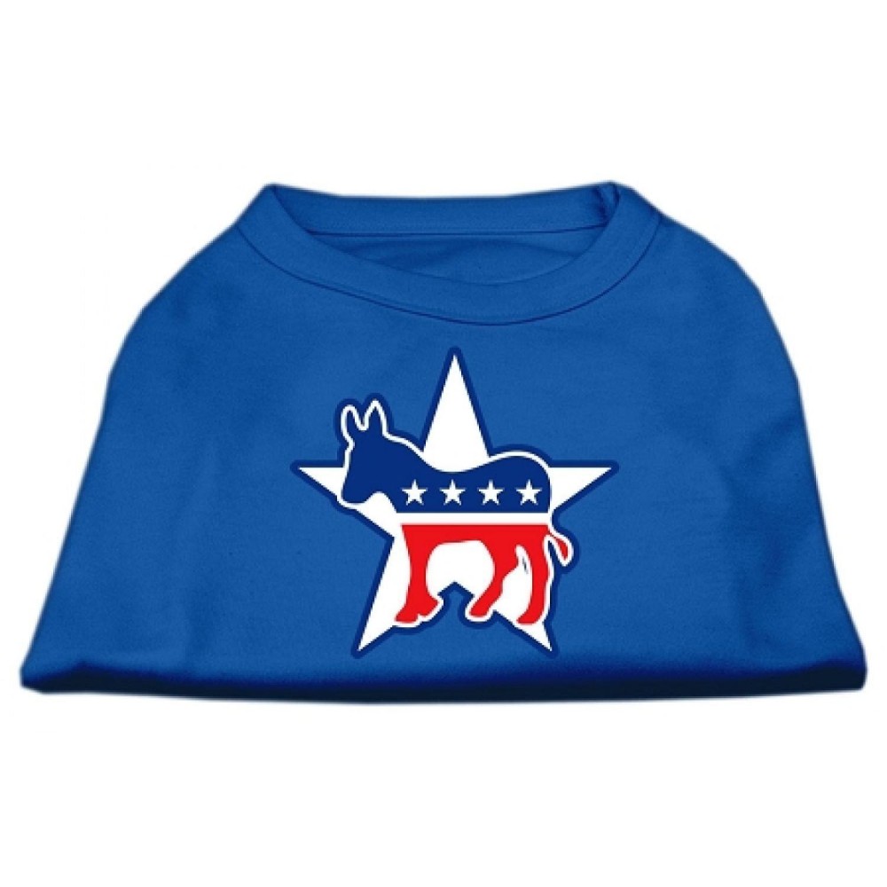 Mirage Pet Products 12-Inch Democrat Screen Print Shirt for Pets Medium