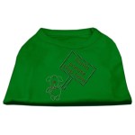 Mirage Pet Products 8-Inch Santa Stop Here Print Shirt for Pets X-Small Emerald green