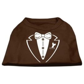 Mirage Pet Products Tuxedo Screen Print Shirt Small Brown
