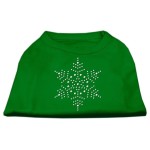 Mirage Pet Products 20-Inch Snowflake Rhinestone Print Shirt for Pets 3X-Large Emerald green