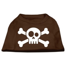 Mirage Pet Products Skull crossbone Screen Print Shirt Small Brown