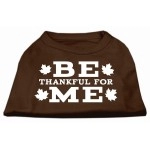 Mirage Pet Products Be Thankful for Me Screen Print Shirt XX-Large Brown