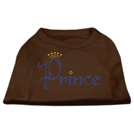 Mirage Pet Products Prince Rhinestone Pet Shirt Large Brown