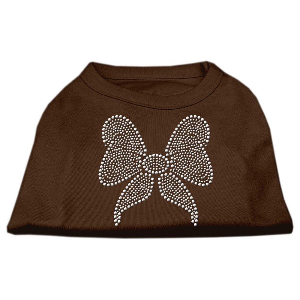 Mirage Pet Products Rhinestone Bow Shirt Small Brown