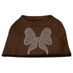 Mirage Pet Products Rhinestone Bow Shirt Small Brown