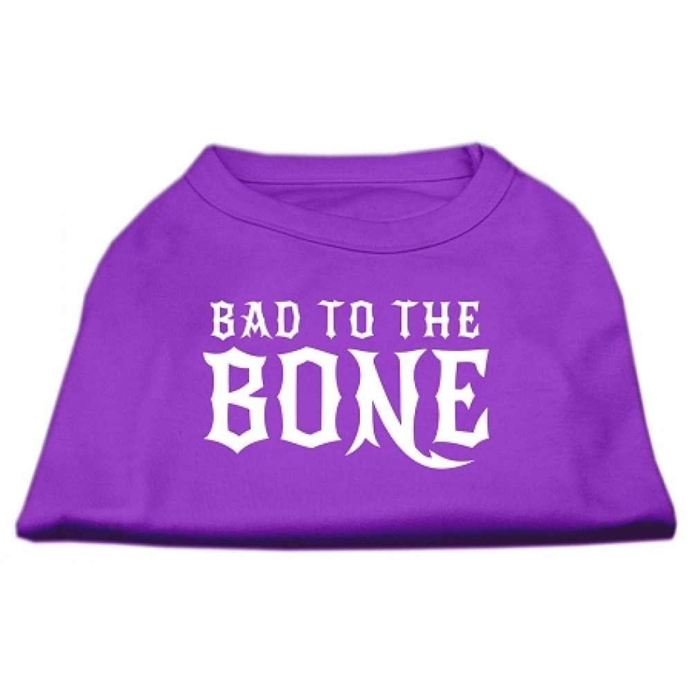 Mirage Pet Products Bad to The Bone Dog Shirt Small Purple