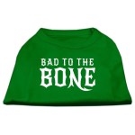 Mirage Pet Products Bad to The Bone Dog Shirt Small Emerald green