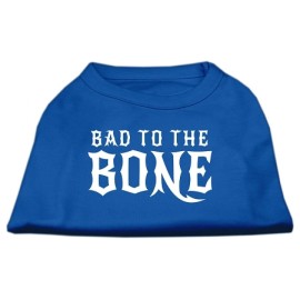 Mirage Pet Products Bad to The Bone Dog Shirt Large Blue