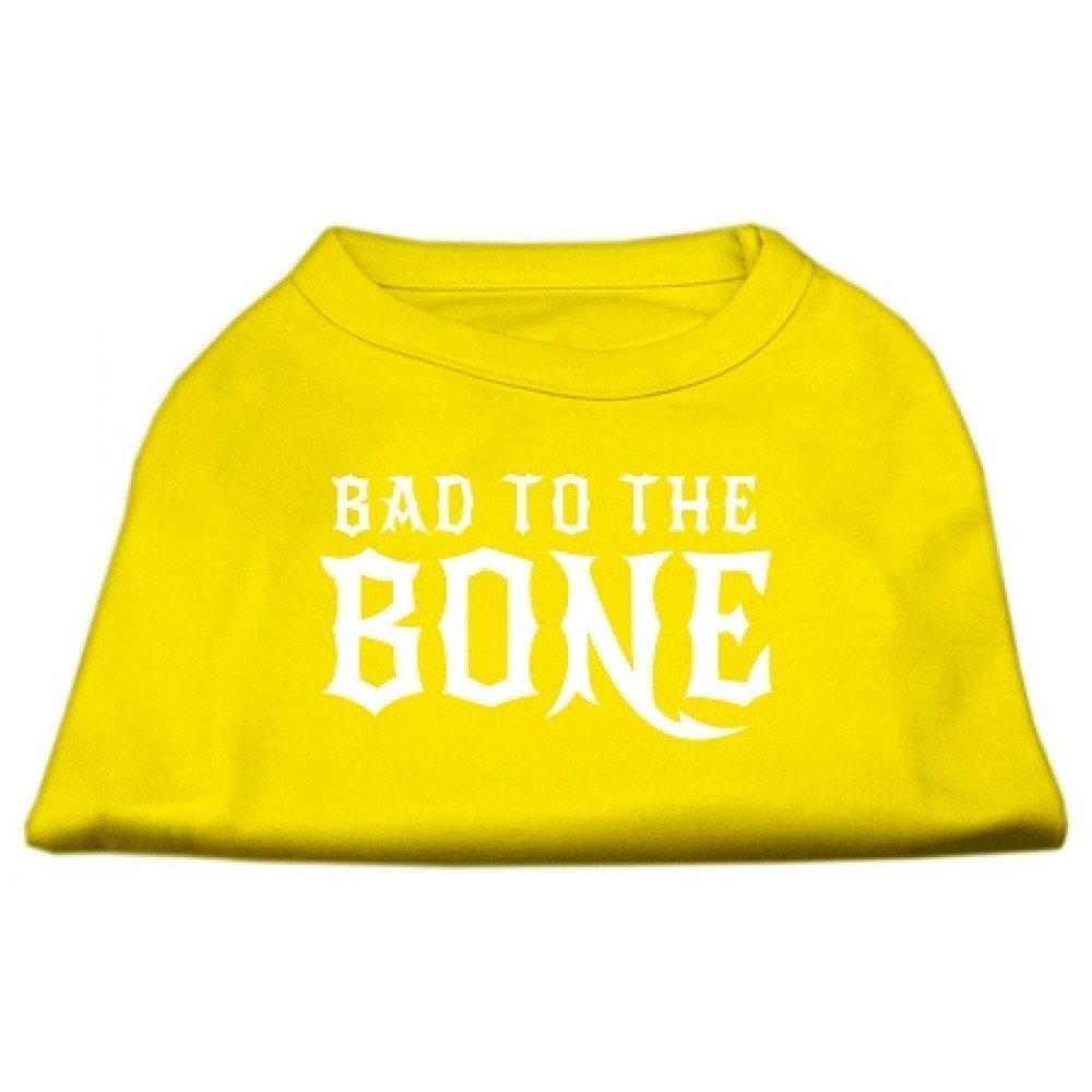 Mirage Pet Products Bad to The Bone Dog Shirt X-Small Yellow