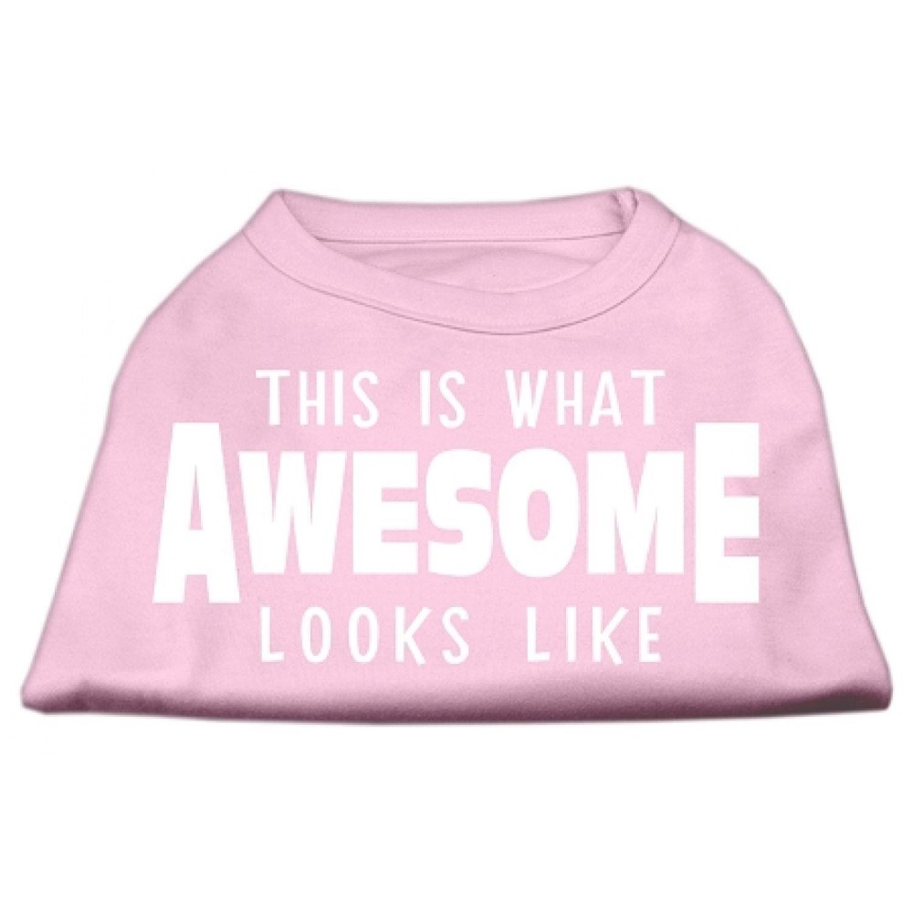 Mirage Pet Products This is What Awesome Looks Like Dog Shirt X-Small Light Pink