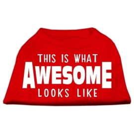 Mirage Pet Products This is What Awesome Looks Like Dog Shirt 3X-Large Red