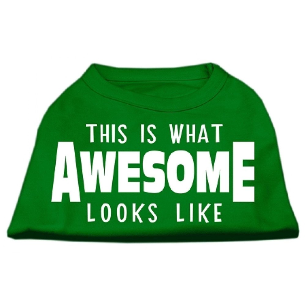 Mirage Pet Products This is What Awesome Looks Like Dog Shirt X-Large Emerald green