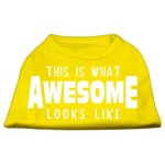 Mirage Pet Products This is What Awesome Looks Like Dog Shirt X-Large Yellow