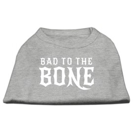 Mirage Pet Products Bad to The Bone Dog Shirt Small grey
