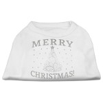 Mirage Pet Products Shimmer christmas Tree Pet Shirt 3X-Large White