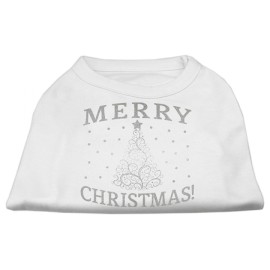 Mirage Pet Products Shimmer christmas Tree Pet Shirt 3X-Large White