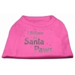 Mirage Pet Products Screen Print Santa Paws Pet Shirt Medium Bright Pink