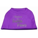 Mirage Pet Products Screen Print Santa Paws Pet Shirt X-Small Purple