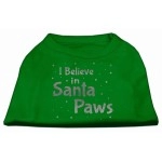 Mirage Pet Products Screen Print Santa Paws Pet Shirt XX-Large Emerald green