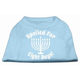 Mirage Pet Products Spoiled for 8 Days Screen Print Dog Shirt X-Large Baby Blue
