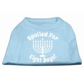 Mirage Pet Products Spoiled for 8 Days Screen Print Dog Shirt Medium Baby Blue