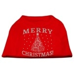 Mirage Pet Products Shimmer christmas Tree Pet Shirt 3X-Large Red