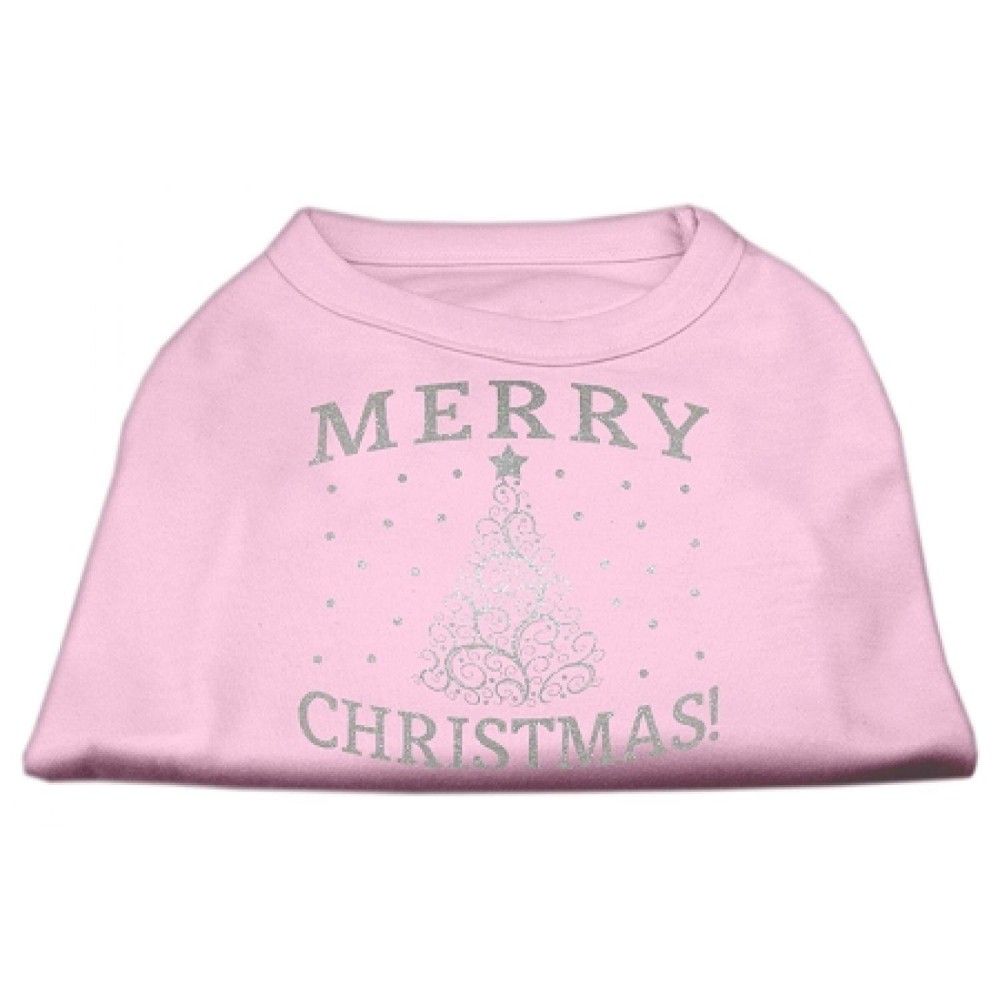 Mirage Pet Products Shimmer christmas Tree Pet Shirt 3X-Large Light Pink