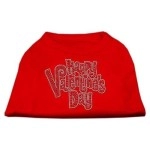 Mirage Pet Products Happy Valentines Day Rhinestone Dog Shirt, X-Small, Red