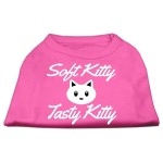 Mirage Pet Products 18-Inch Softy Kitty Tasty Kitty Screen Print Dog Shirt XX-Large Bright Pink