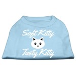 Mirage Pet Products 8-Inch Softy Kitty Tasty Kitty Screen Print Dog Shirt X-Small Baby Blue