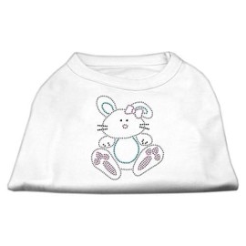 Mirage Pet Products Bunny Rhinestone Dog Shirt, X-Small, White