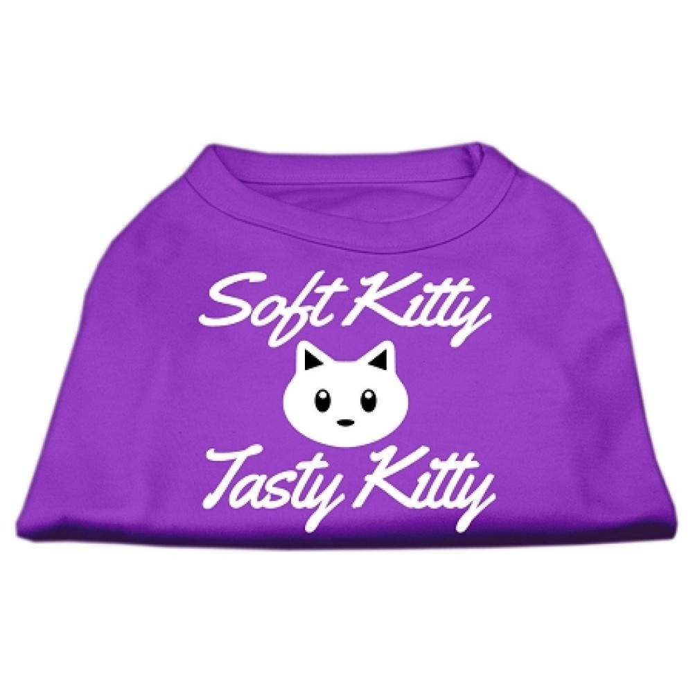 Mirage Pet Products 20-Inch Softy Kitty Tasty Kitty Screen Print Dog Shirt 3X-Large Purple