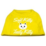 Mirage Pet Products SoftyTasty Kitty Screen Print Dog Shirt Small Yellow