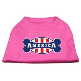 Mirage Pet Products Bonely in America Screen Print Shirt 3X-Large Bright Pink