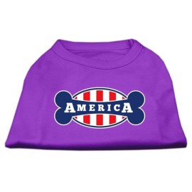 Mirage Pet Products Bonely in America Screen Print Shirt X-Small Purple