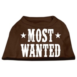 Mirage Pet Products Most Wanted Screen Print Shirt X-Small Brown