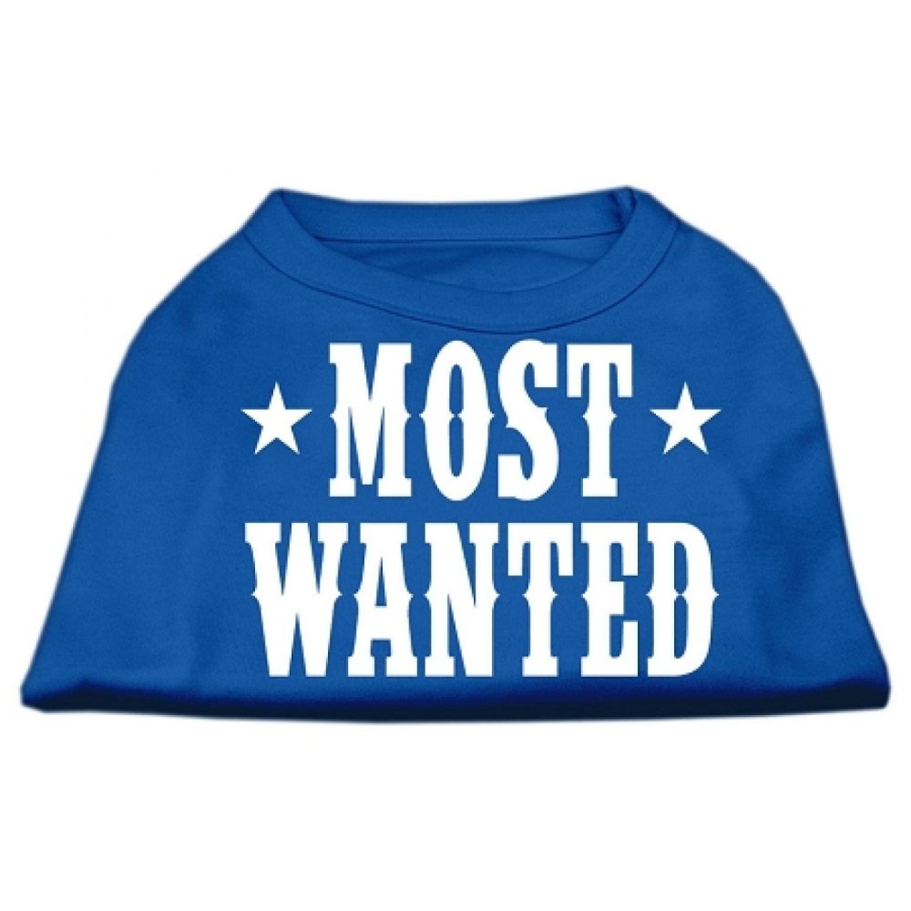 Mirage Pet Products Most Wanted Screen Print Shirt X-Large Blue