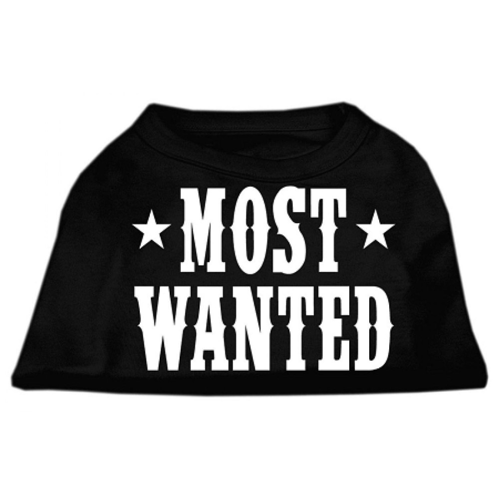 Mirage Pet Products Most Wanted Screen Print Shirt 3X-Large Black