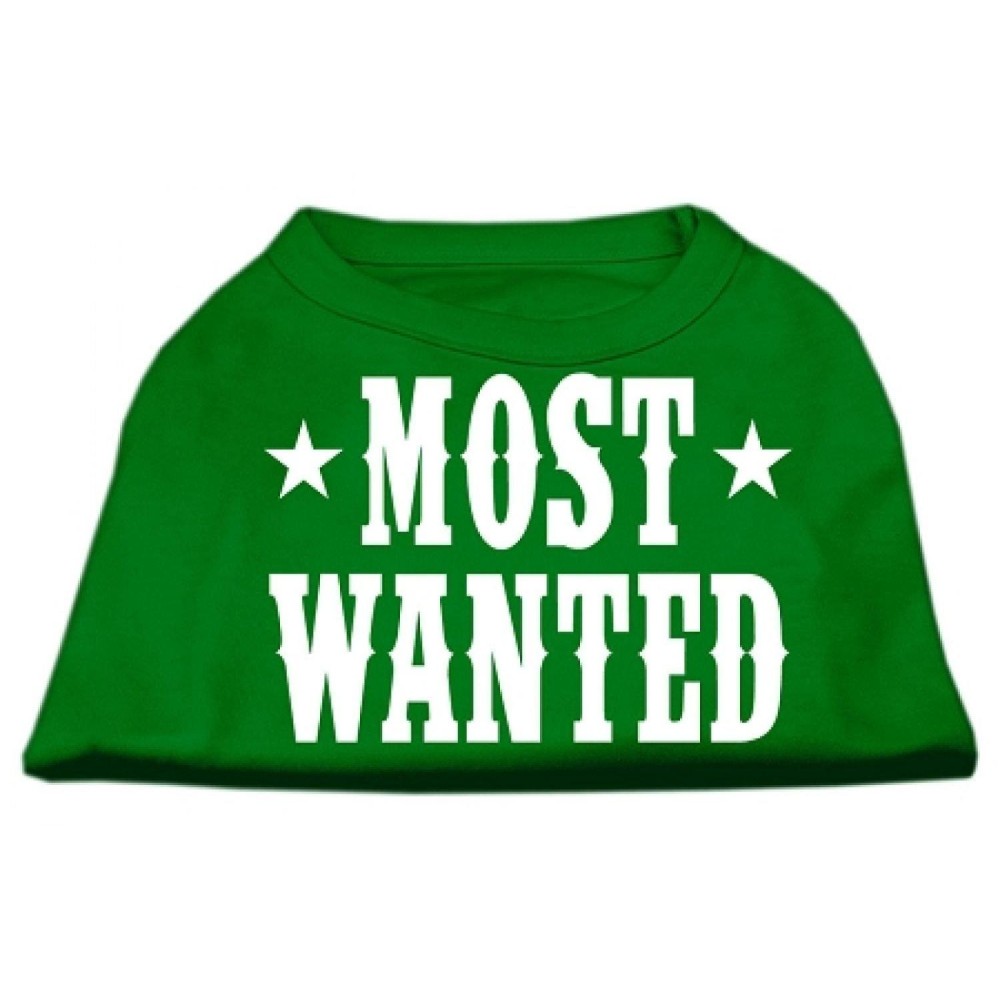 Mirage Pet Products Most Wanted Screen Print Shirt Large green