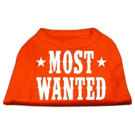 Mirage Pet Products Most Wanted Screen Print Shirt Large Orange