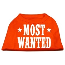 Mirage Pet Products Most Wanted Screen Print Shirt Medium Orange