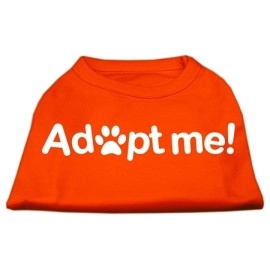 Mirage Pet Products Adopt Me Screen Print Shirt Large Orange