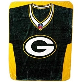 NFL Green Bay Packers Royal Plus Raschel Throw, One Size, Multicolor