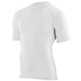 Youth Hyperform compress Short-Sleeve Shirt - WHITE - L(D0102H7YVEX)